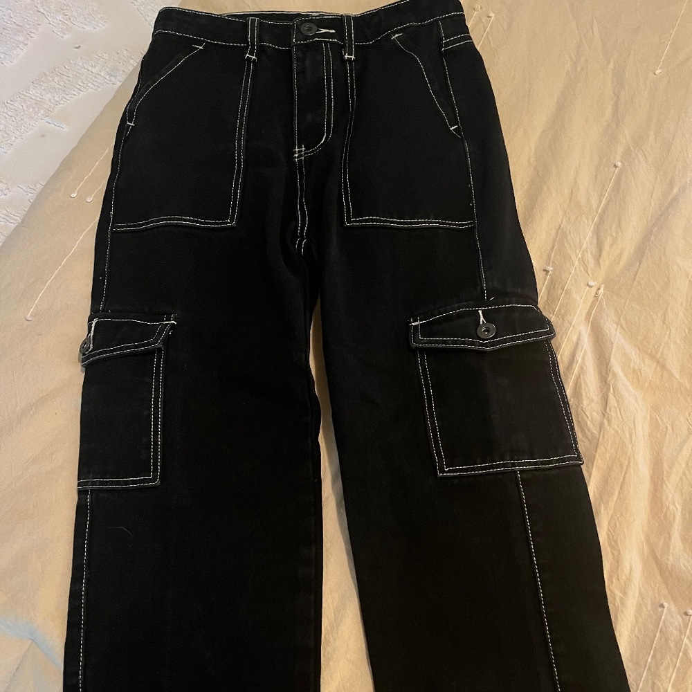 Shein Black Cargo Jeans